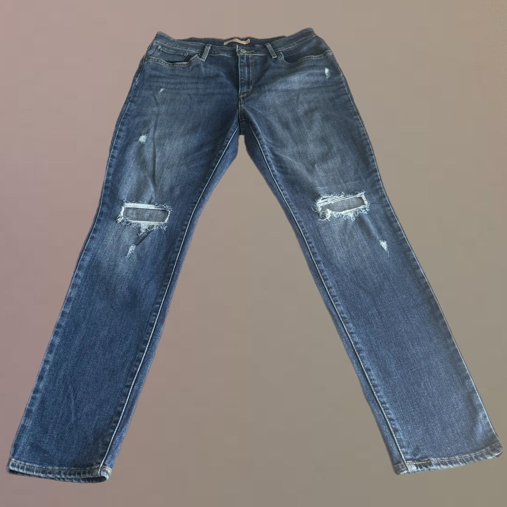 Levi’s Women’s High Waisted Ripped Skinny Jeans 721 Size 32 x 28